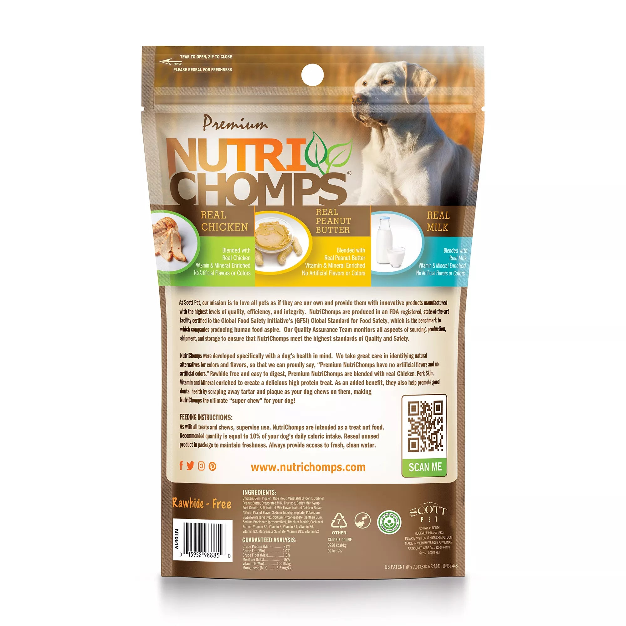 Nutri Chomps 5" Rawhide Free Twists Dog Treat - Assorted Flavors