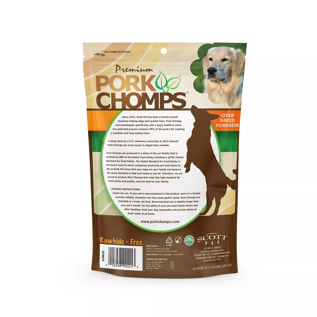Pork Chomps Rawhide Free Chicken Wrapped Twists Dog Treat