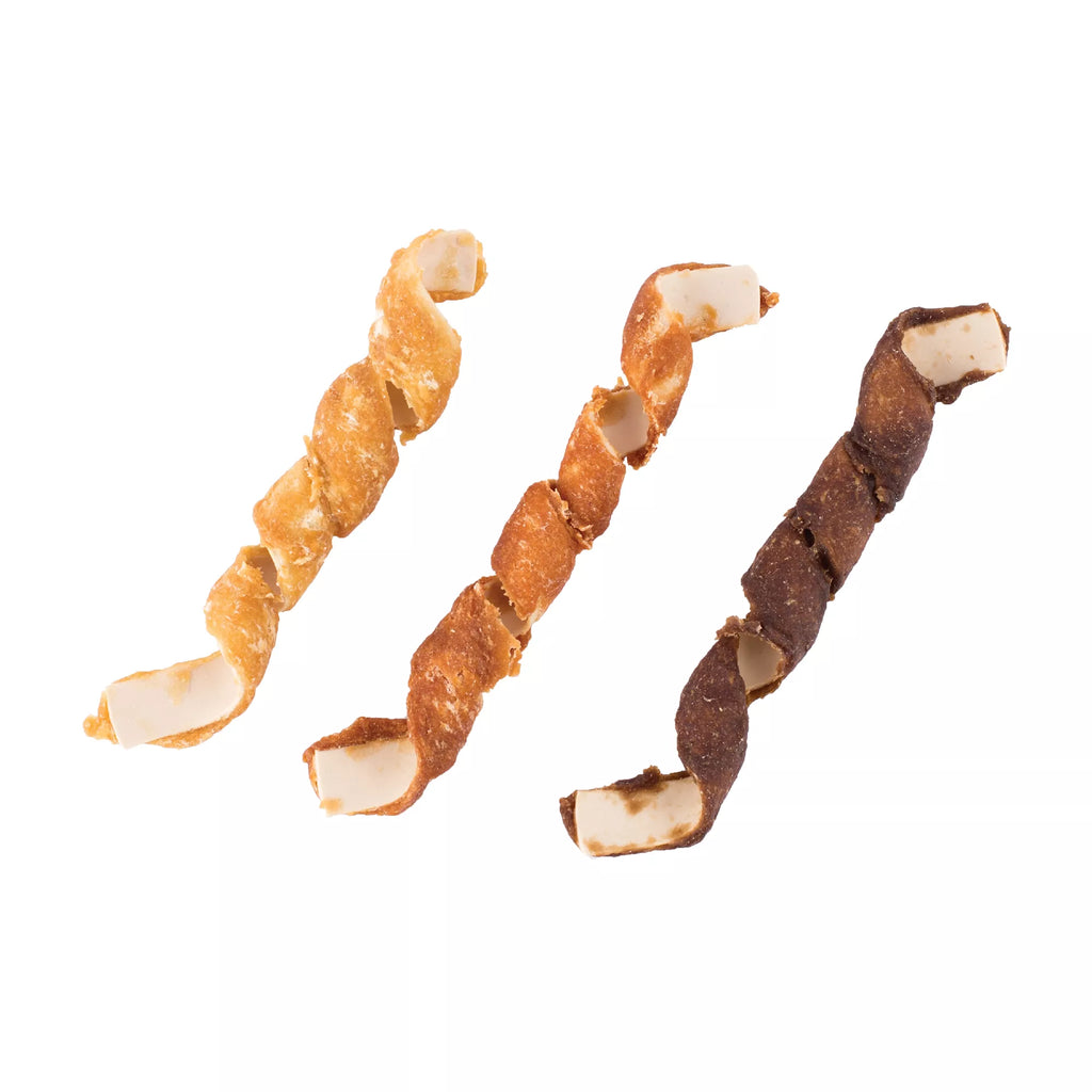 SmartBones Spirals Variety Dog Treat - Chicken, Pork & Beef