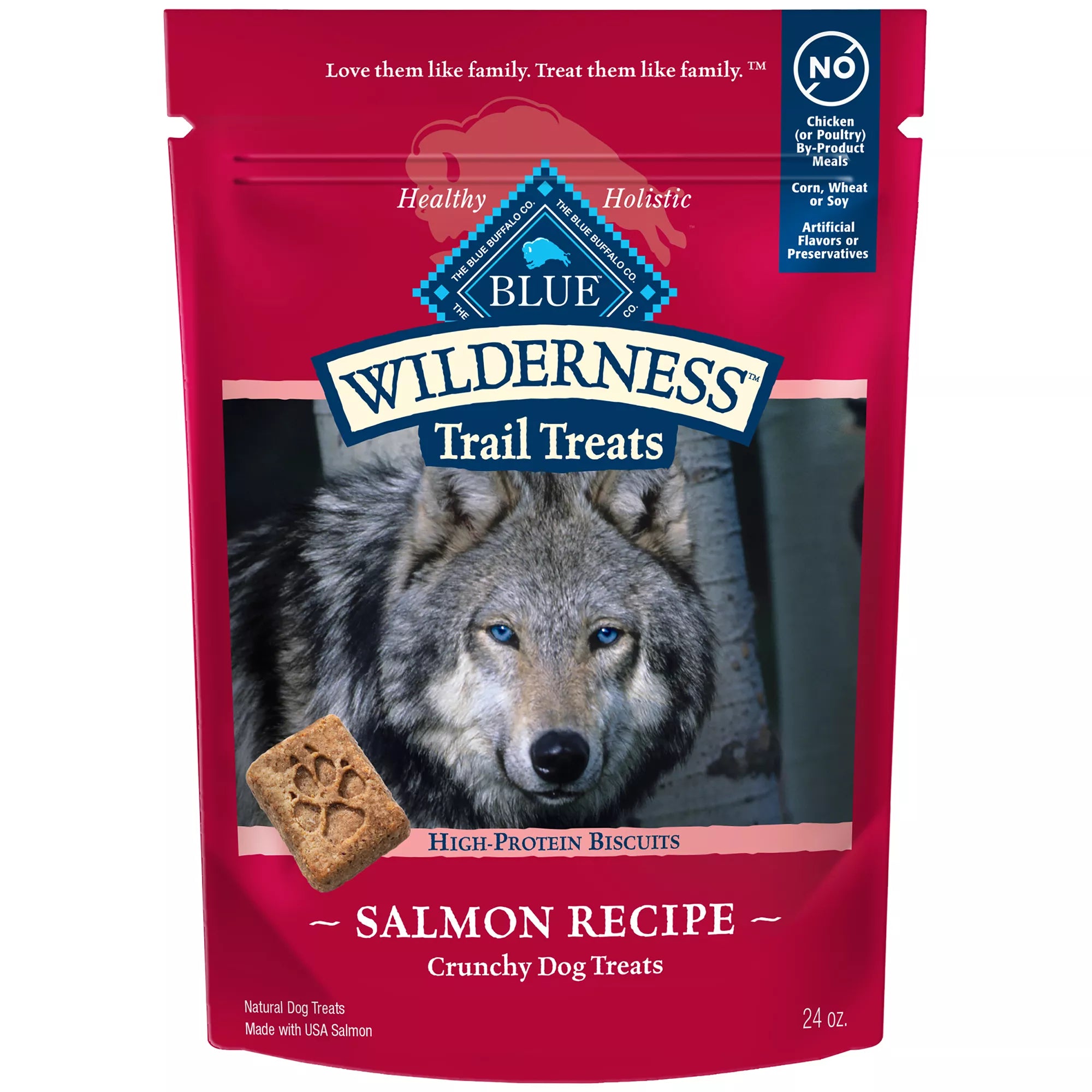 Blue Buffalo Wilderness Trail Treats All Life Stages Dog Treats - High-Protein Pet Food, Salmon