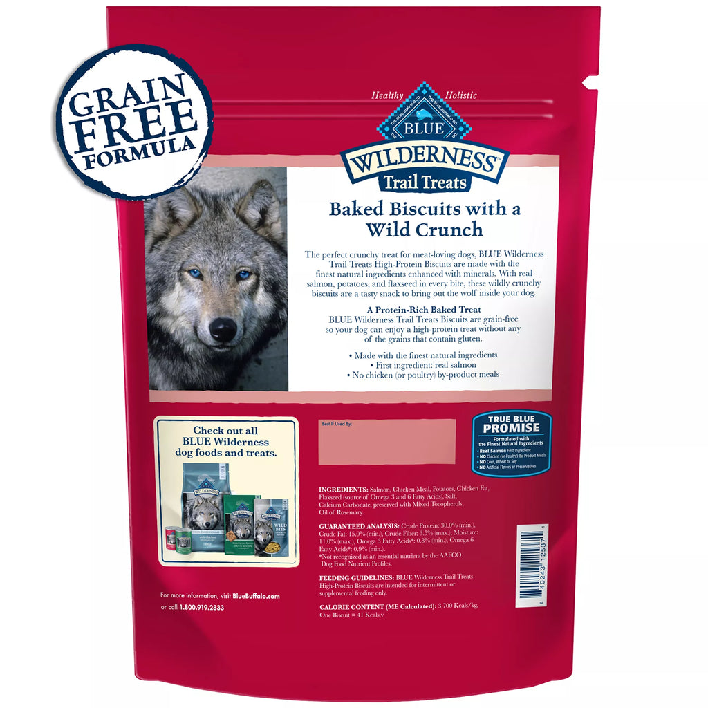 Blue Buffalo Wilderness Trail Treats All Life Stages Dog Treats - High-Protein Pet Food, Salmon
