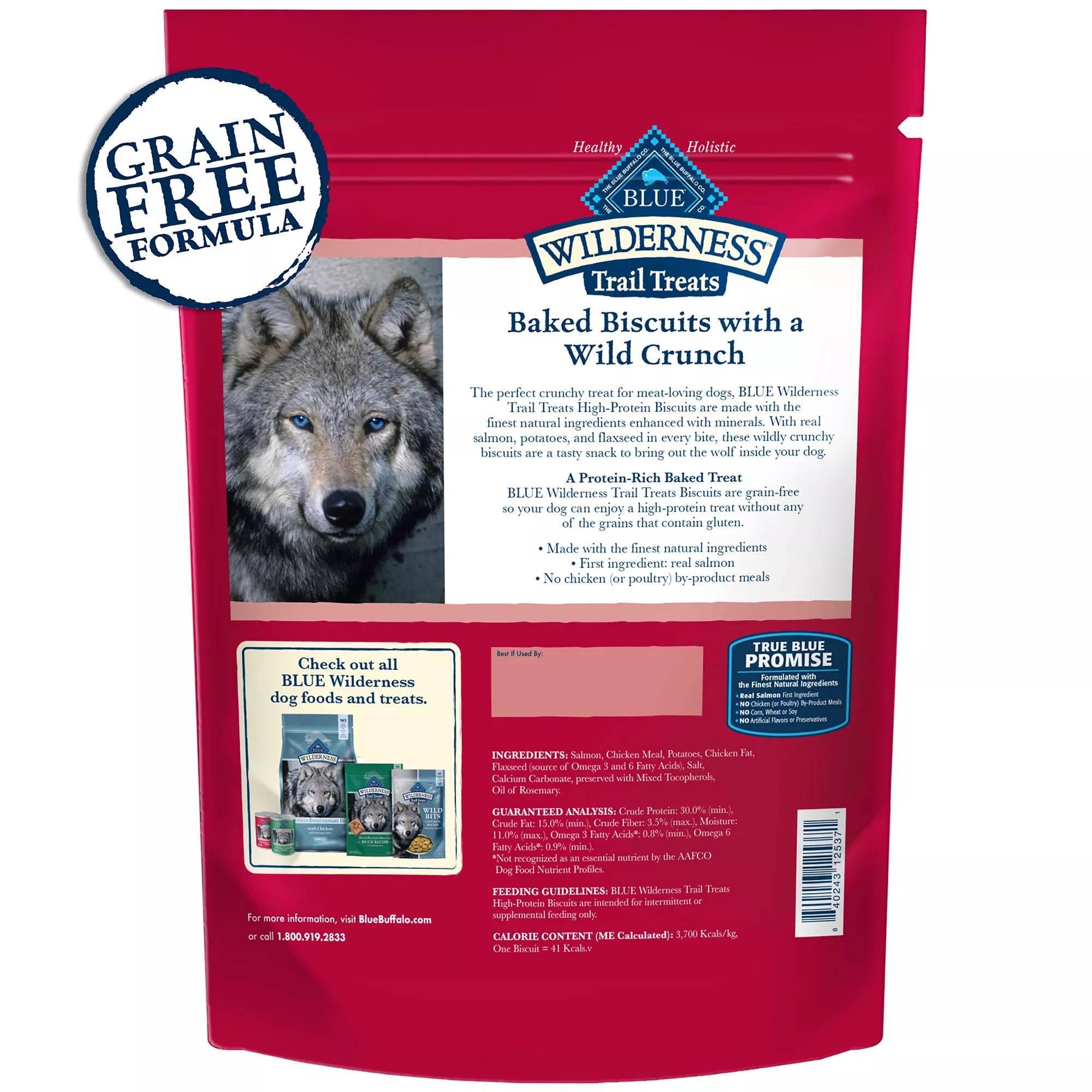 Blue Buffalo Wilderness Trail Treats All Life Stages Dog Treats - High-Protein Pet Food, Salmon