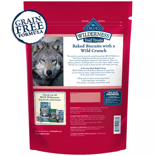 Blue Buffalo Wilderness Trail Treats All Life Stages Dog Treats - High-Protein Pet Food, Salmon