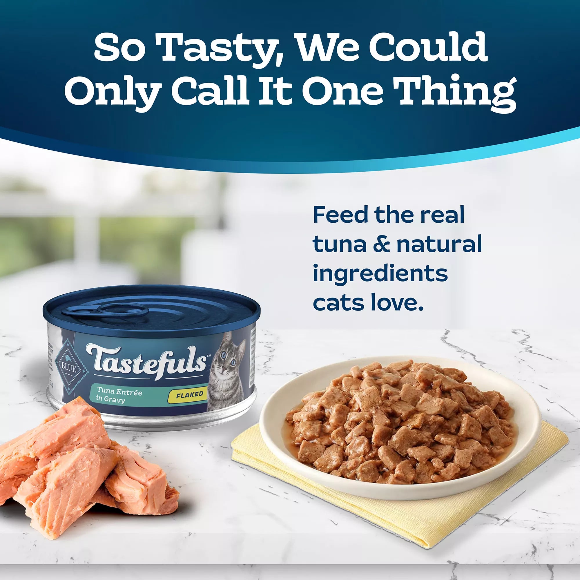 Blue Buffalo Tastefuls Flaked Wet Cat Food - Natural Pet Food, Tuna