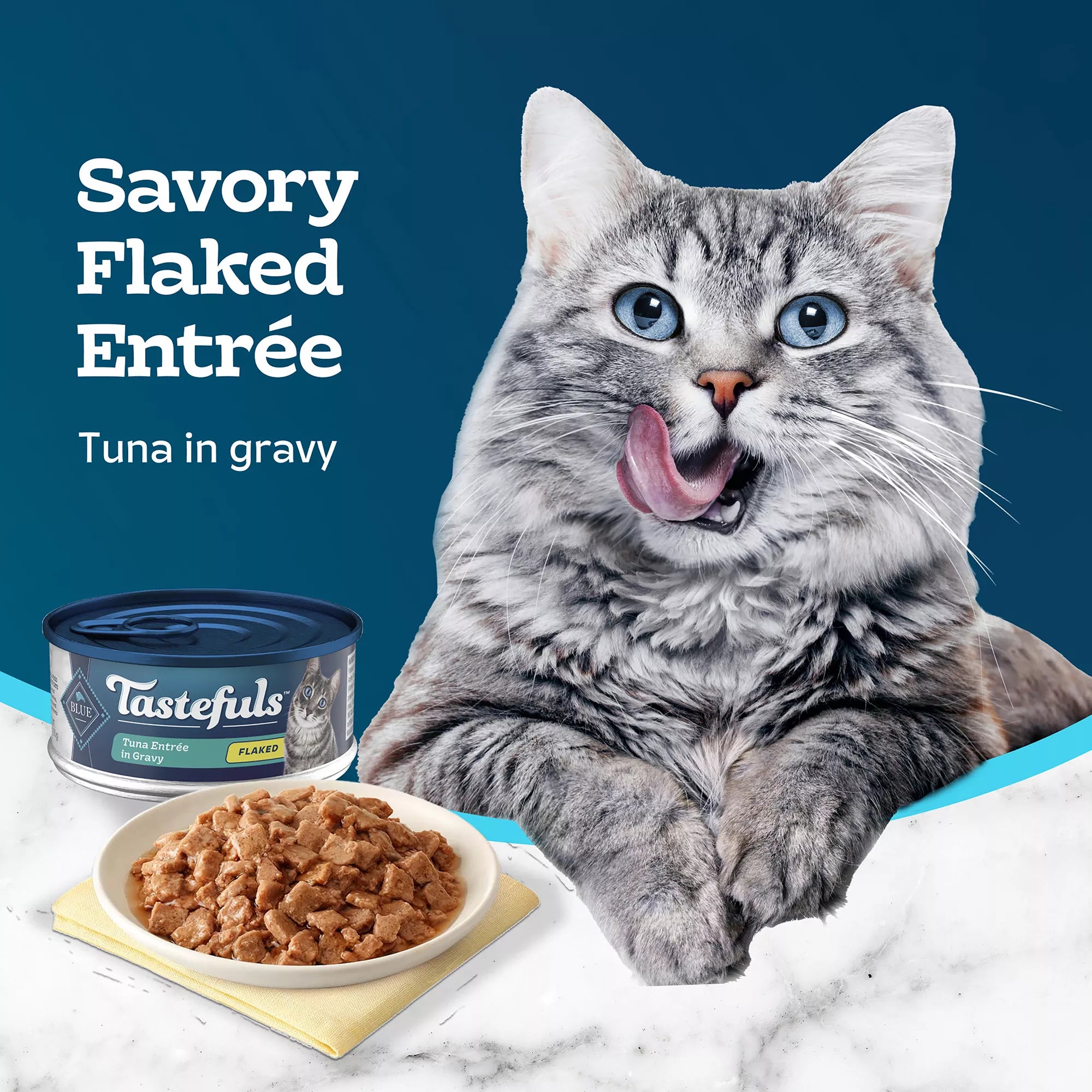Blue Buffalo Tastefuls Flaked Wet Cat Food - Natural Pet Food, Tuna