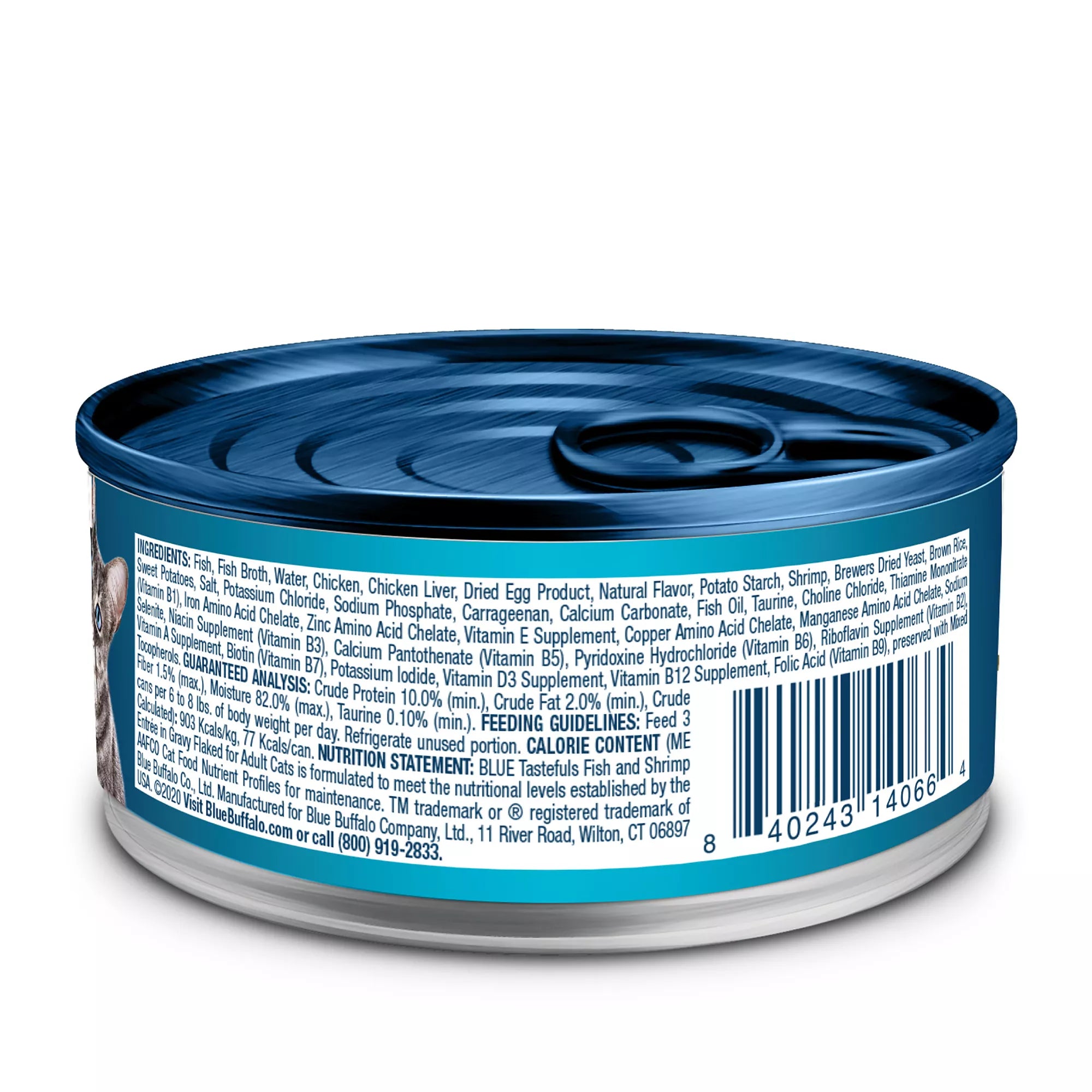 Blue Buffalo Tastefuls Flaked Wet Cat Food - Natural Pet Food, Fish & Shrimp