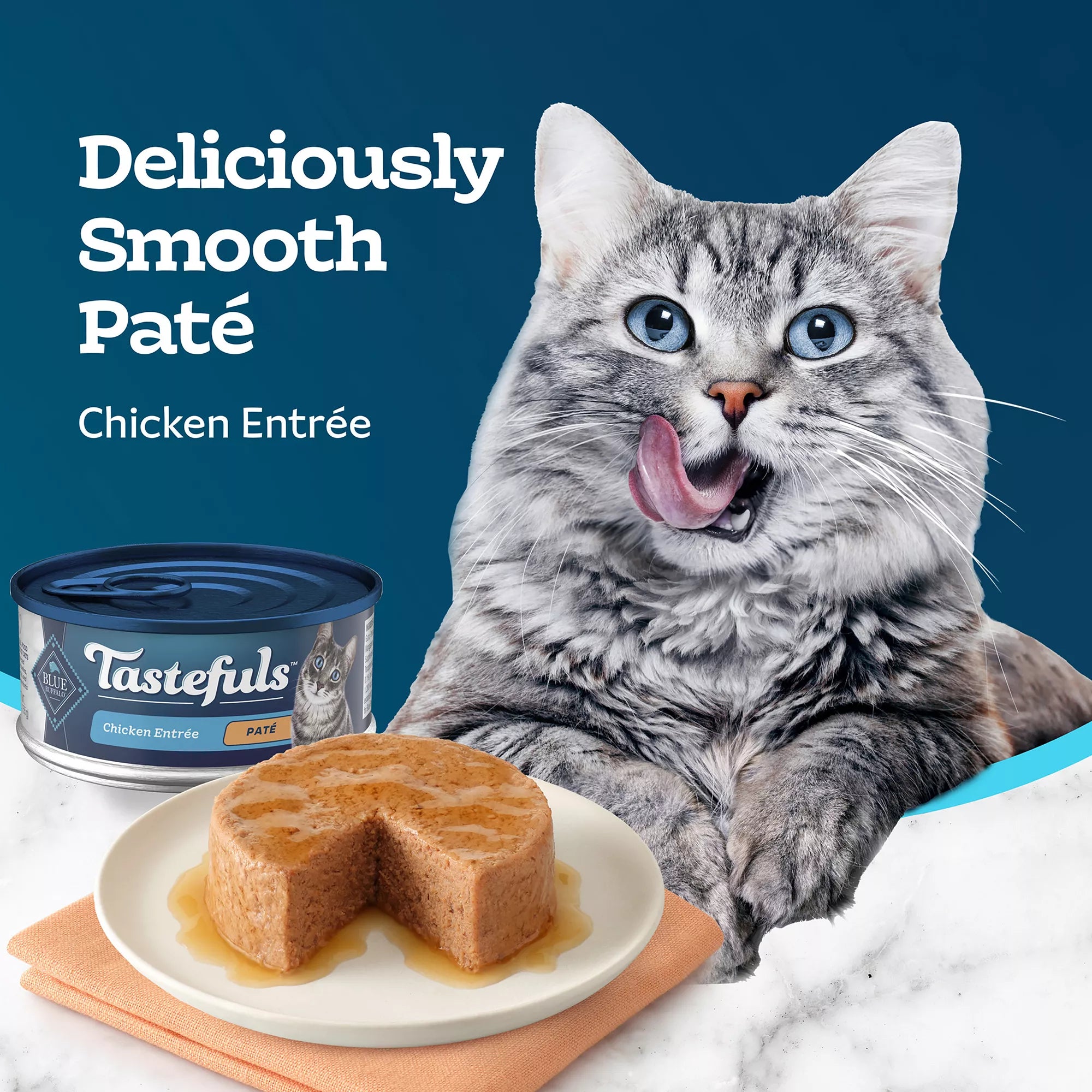 Blue Buffalo Tastefuls Wet Cat Food Pate - Natural Pet Food, Chicken
