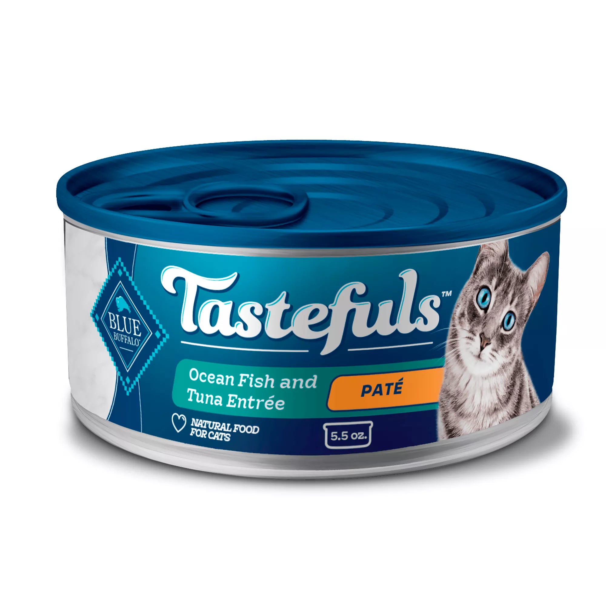 Blue Buffalo Tastefuls Wet Cat Food Pate - Natural Pet Food, Oceanfish & Tuna