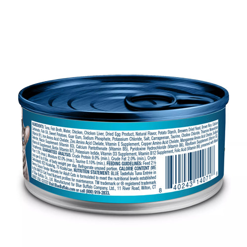 Blue Buffalo Tastefuls Wet Cat Food Tender Morsels - Natural Pet Food, Tuna