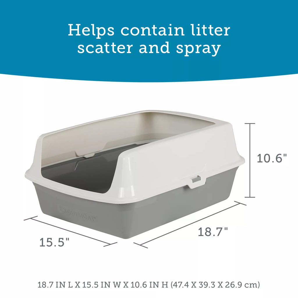 ExquisiCat Plastic Rimmed Litter Box