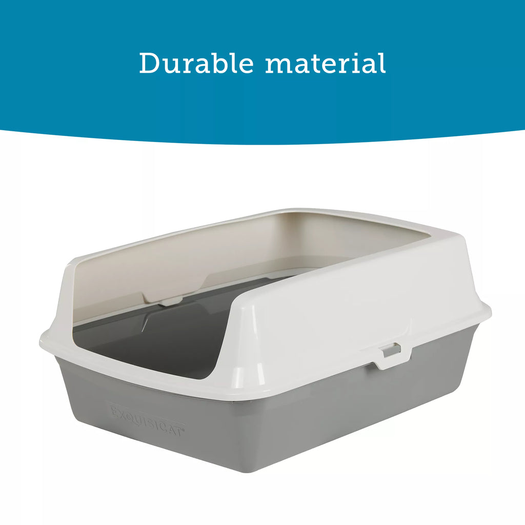 ExquisiCat Plastic Rimmed Litter Box