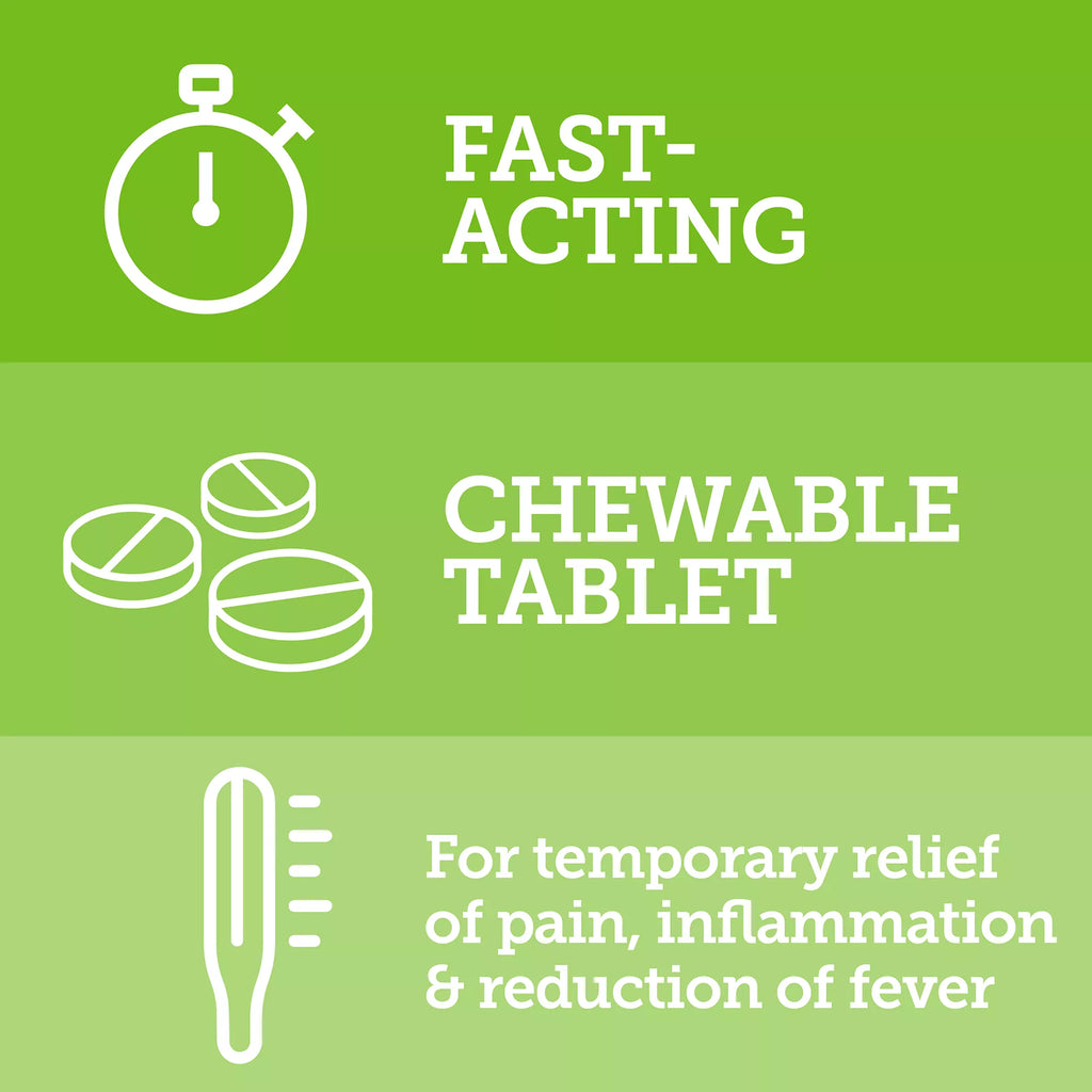 Vetality Canine Aspirin for Dogs - Pain Relief - Chewable Tablets