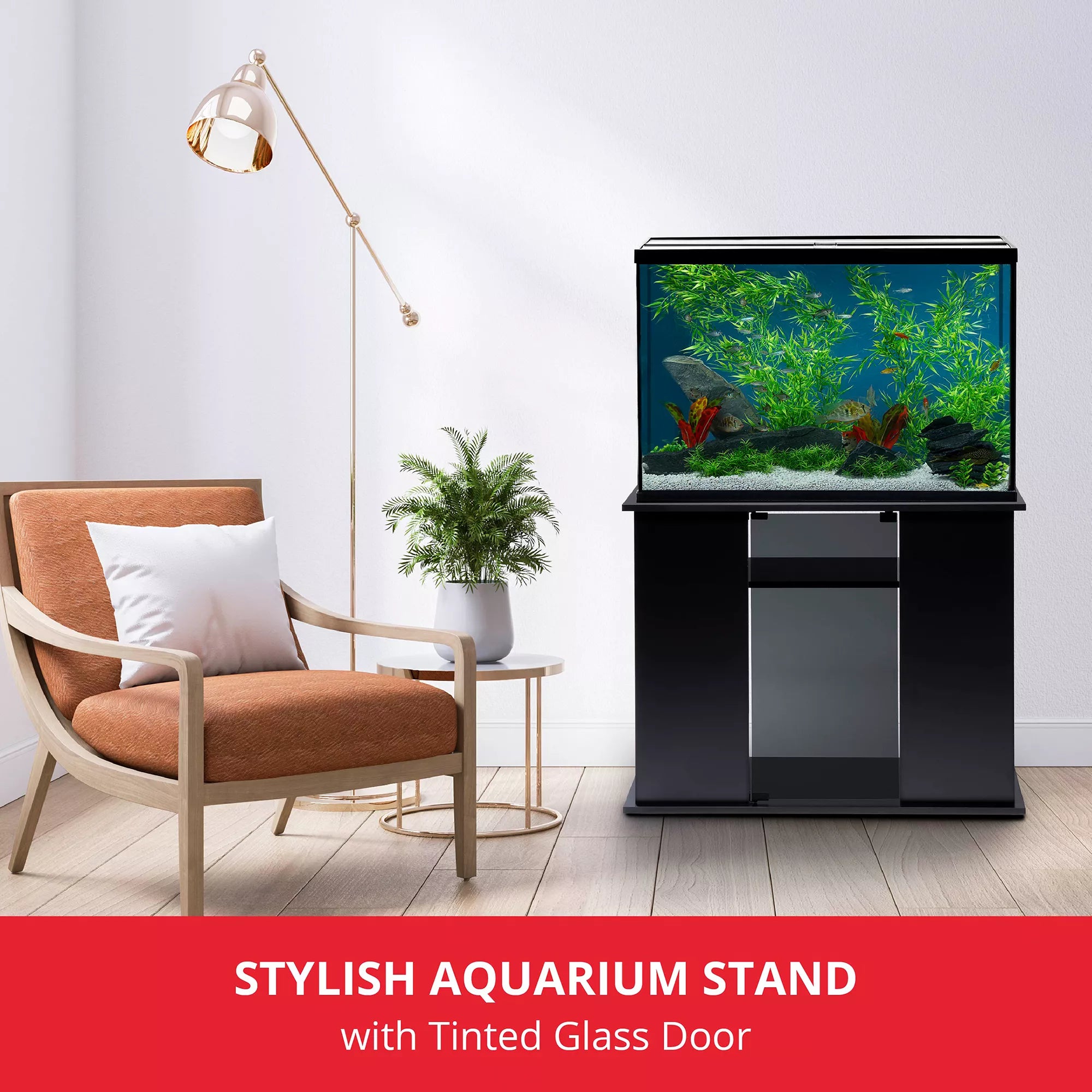 Marineland Simple Modern LED Aquarium & Stand Ensemble - 45 Gallon