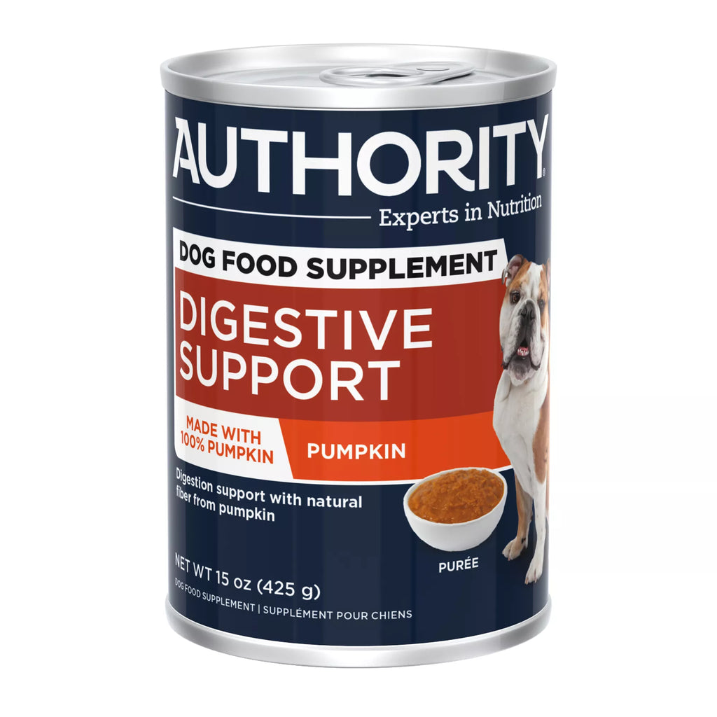 Authority Digestive Support All Life Stages Wet Dog Food Supplement Topper - Pumpkin, 15 oz