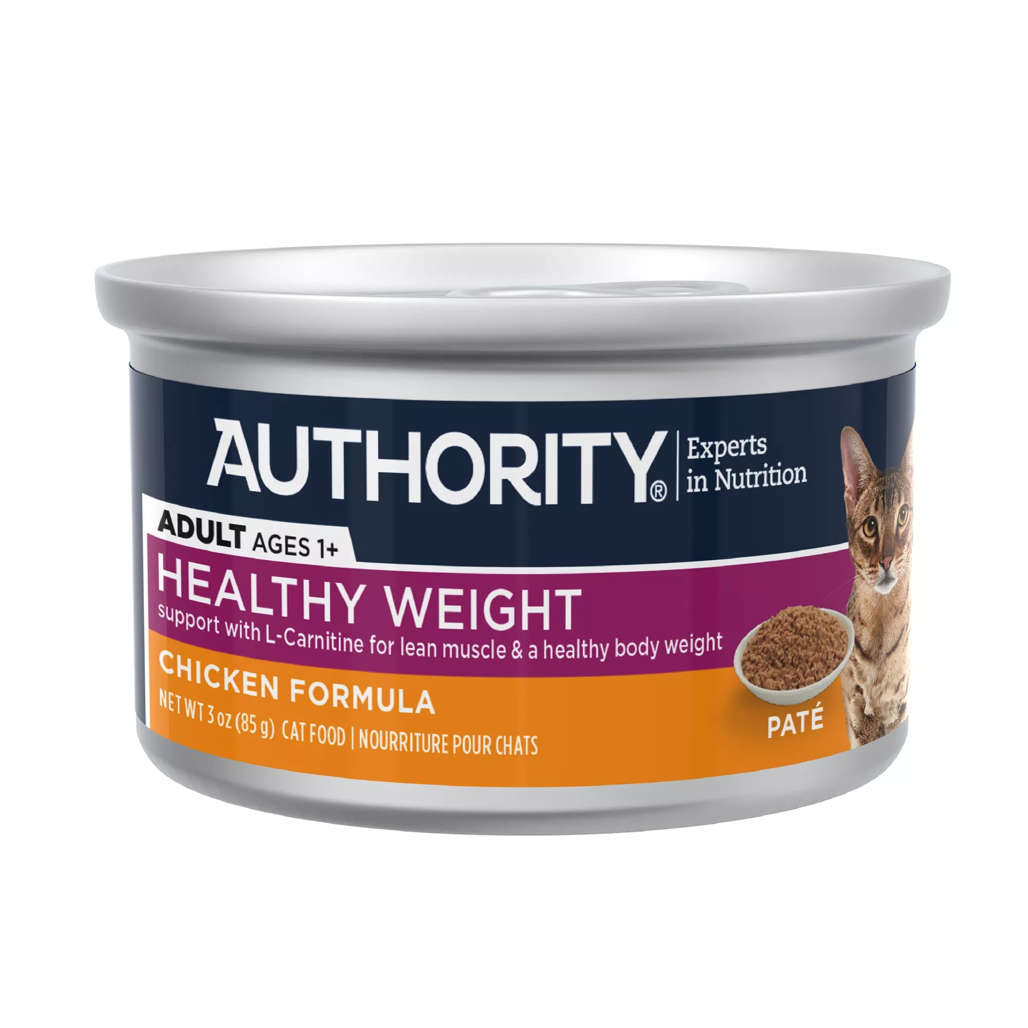 Authority Weight Management Cat Wet Food - 3 Oz, Pate, With-Grain
