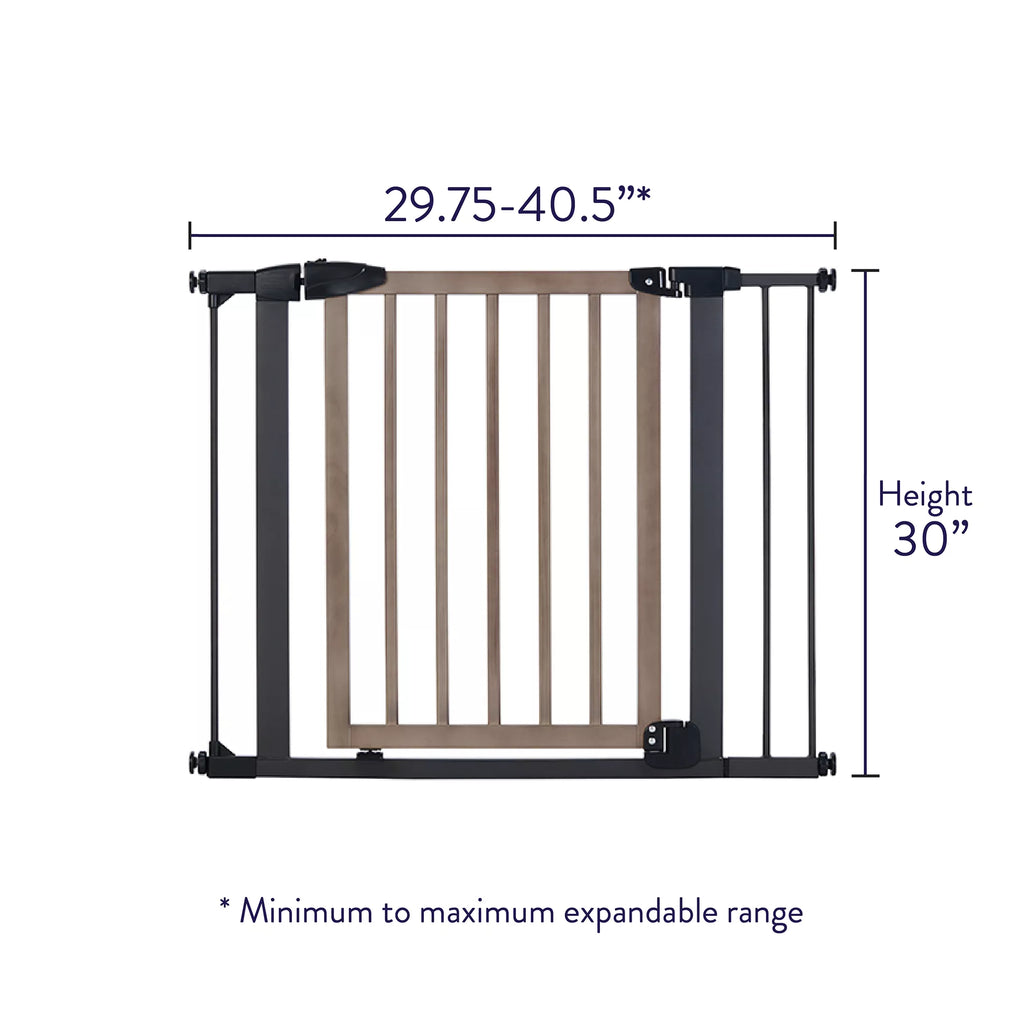 Top Paw Washed Wood Walk-Through Pet Gate