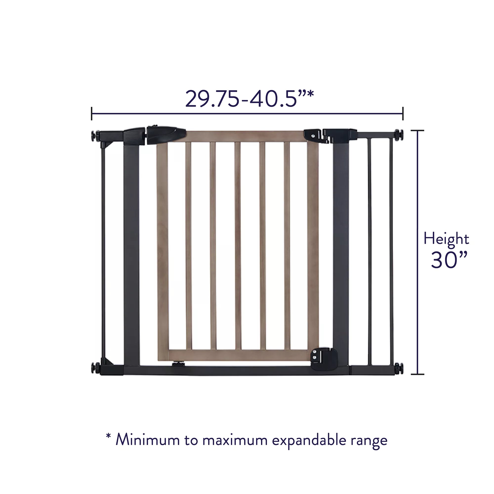 Top Paw Washed Wood Walk-Through Pet Gate