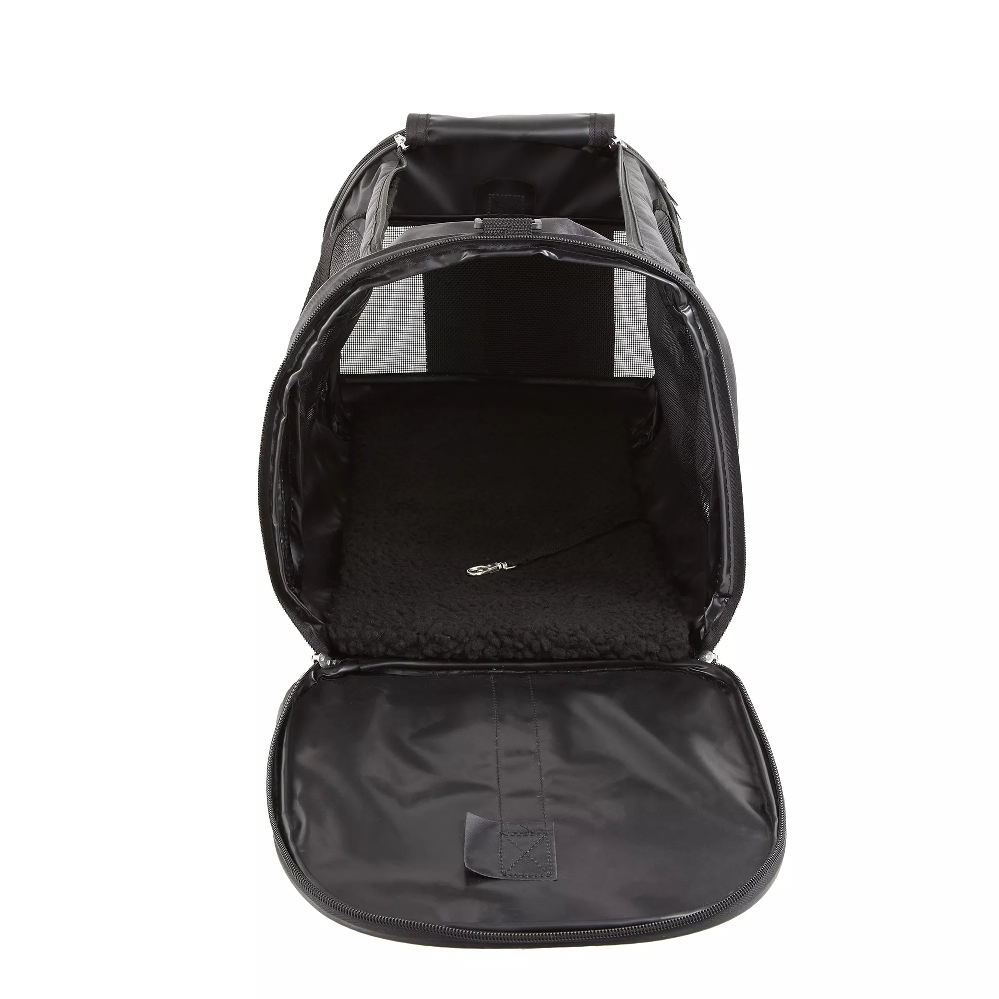 Whisker City Black Mesh Soft Sided Cat & Dog Carrier, 19-in