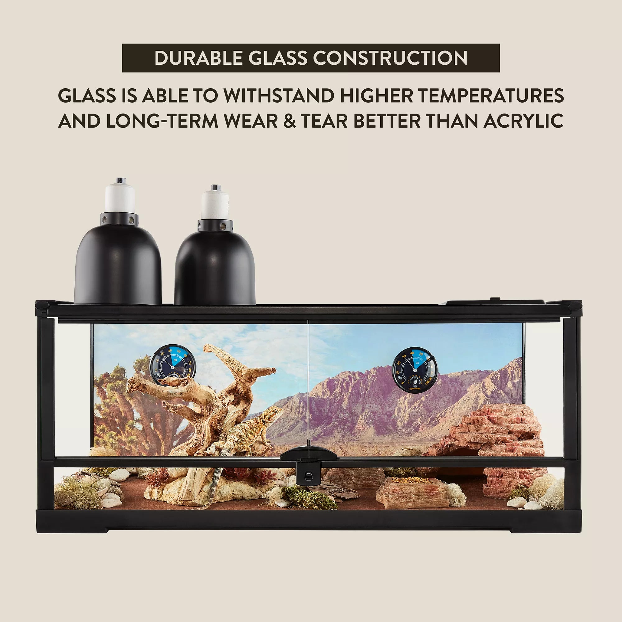 Thrive Open Front Desert Reptile Terrarium Essentials Kit - 20G