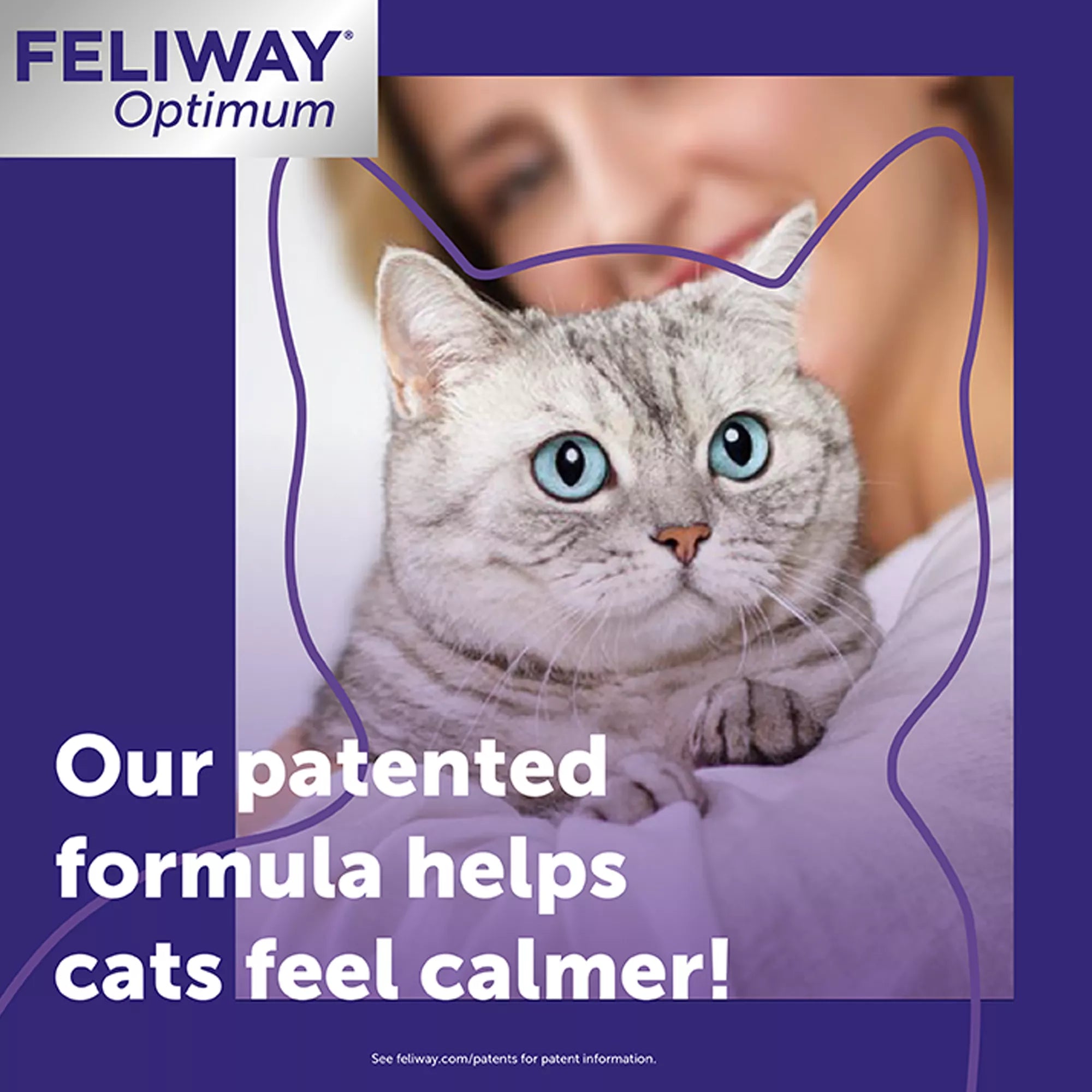 FELIWAY Optimum Enhanced Calming Plug-In Diffuser for Cats - 30 Day Starter Kit with 48mL Refill