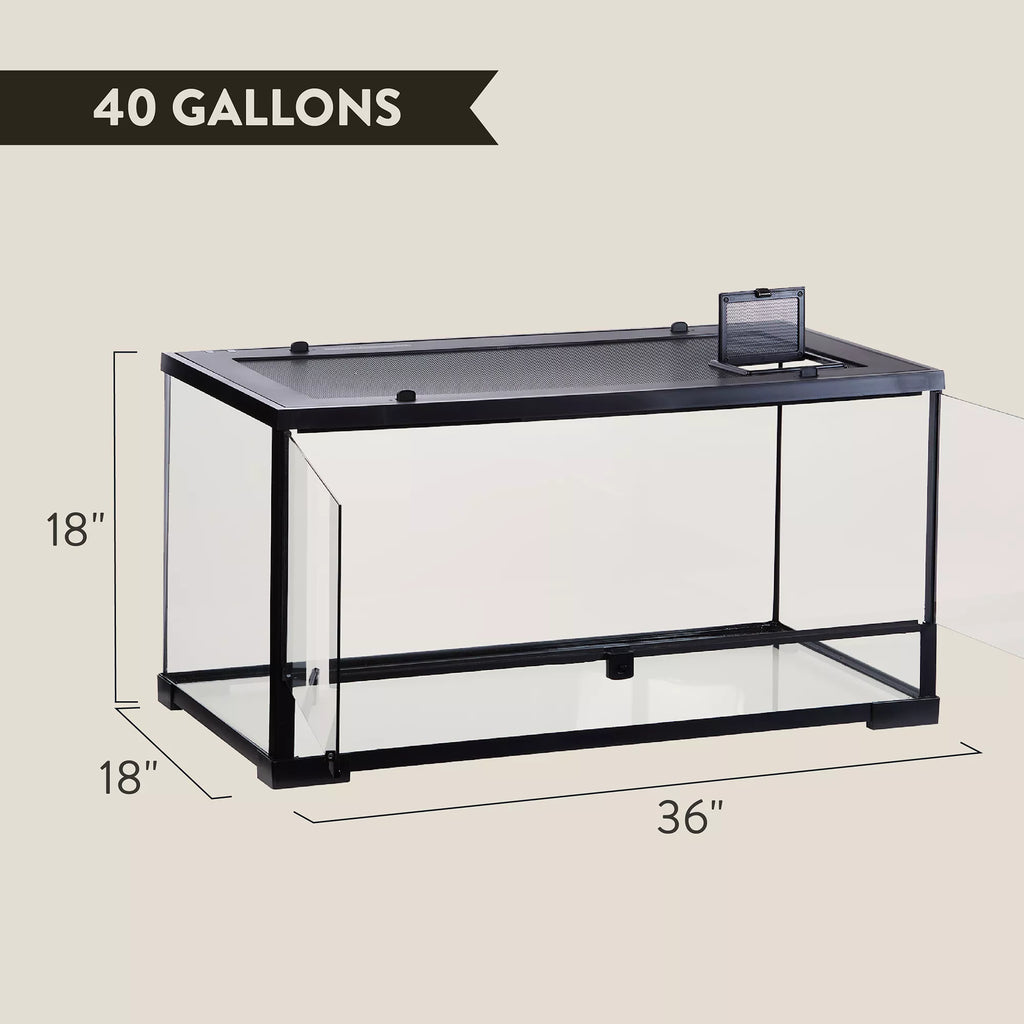 Thrive Front Double Door Opening Reptile Terrarium Desert Essentials Kit - 40 Gallon