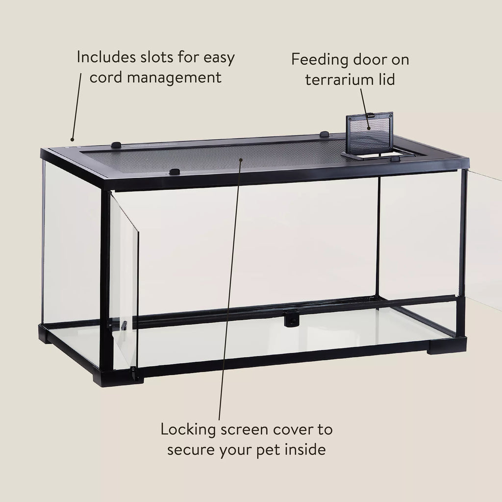 Thrive Front Double Door Opening Reptile Terrarium Desert Essentials Kit - 40 Gallon