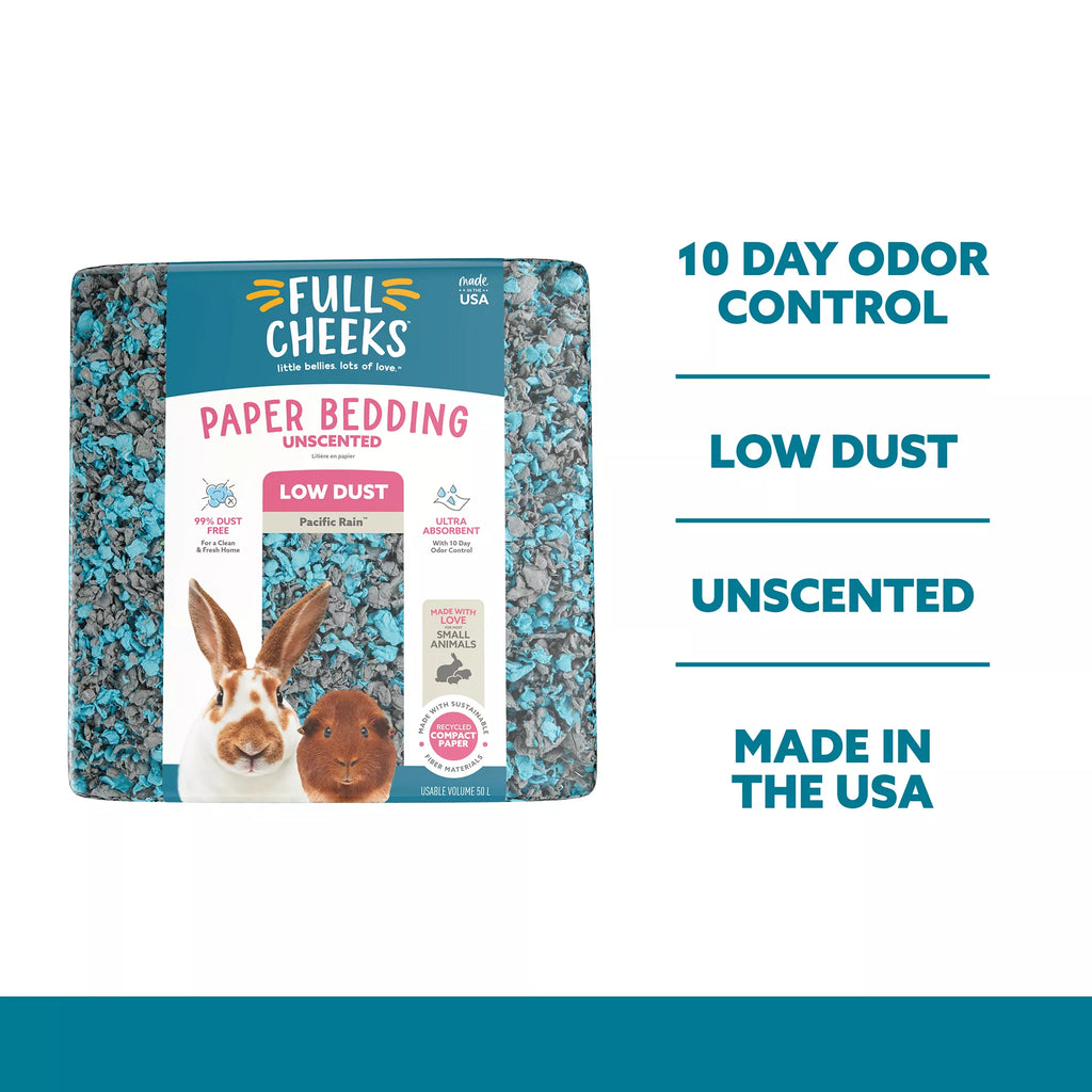 Full Cheeks Odor Control Small Pet Paper Bedding - Pacific Rain