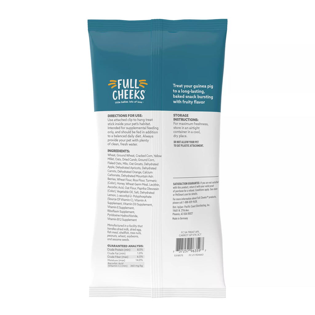 Full Cheeks Guinea Pig Crunchy Sticks - Apple & Carrot
