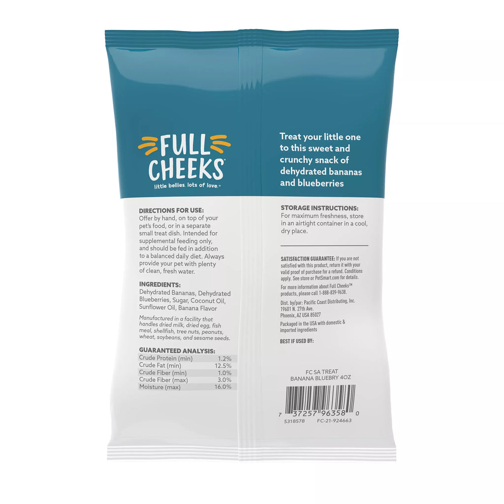 Full Cheeks Small Pet Banana Blueberry Pieces