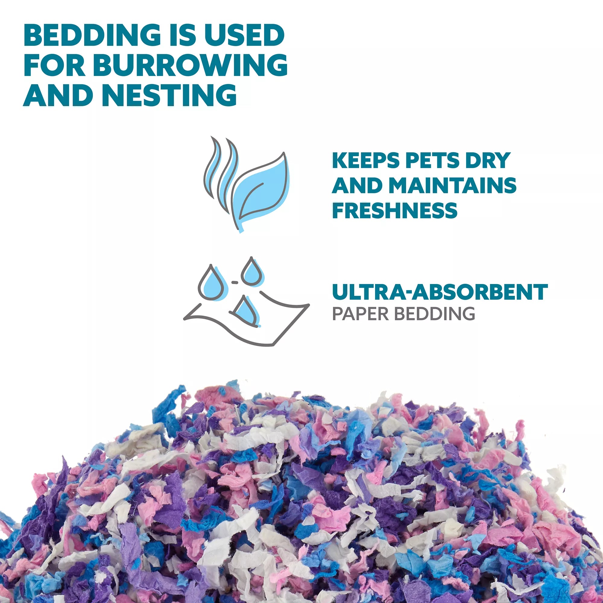 Full Cheeks Odor Control Small Pet Paper Bedding - Confetti Party