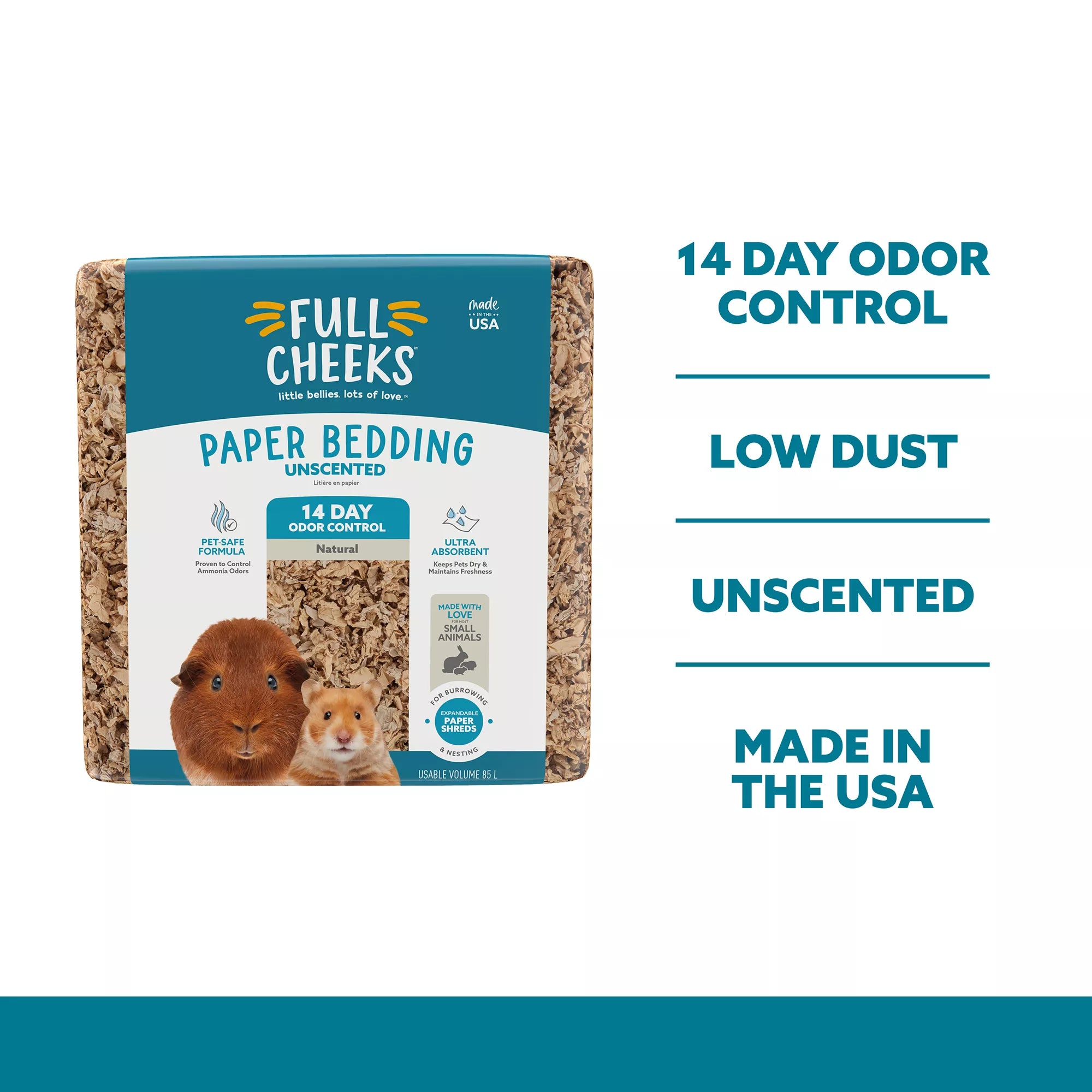 Full Cheeks Odor Control Small Pet Paper Bedding - Natural Pet Food