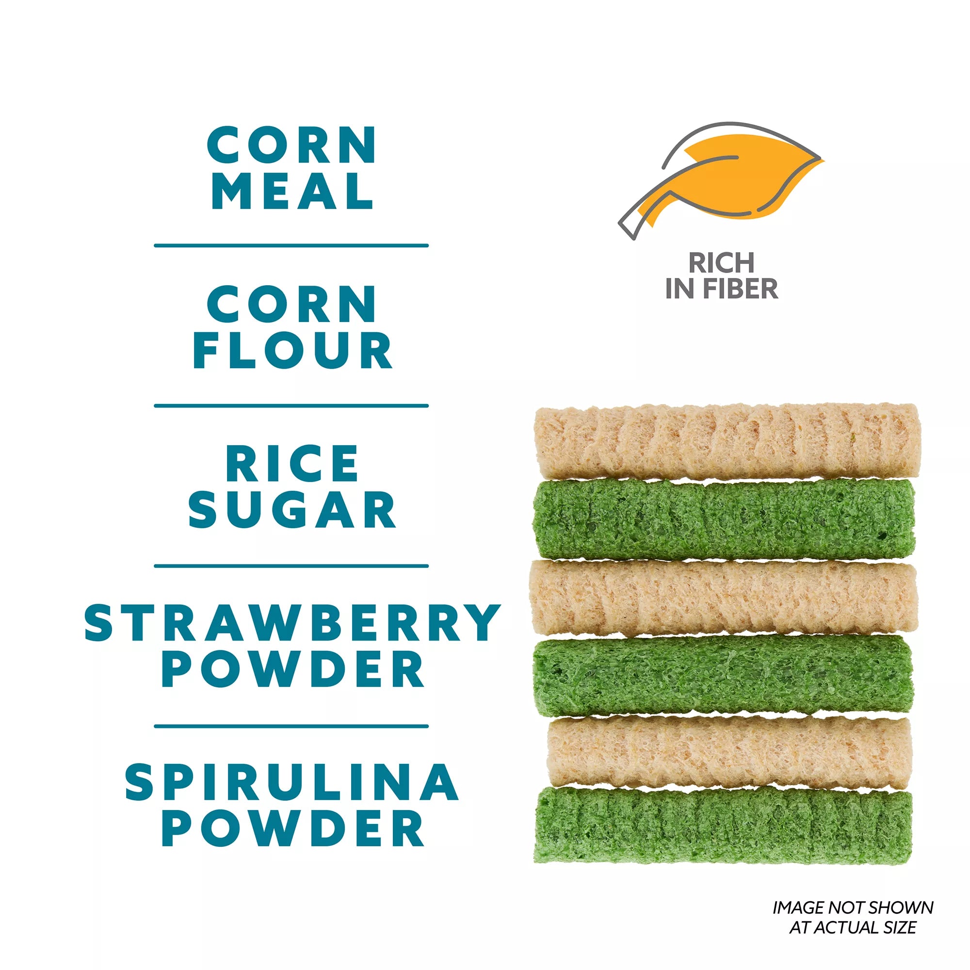 Full Cheeks Small Pet Flavored Rice Puff - Strawberry & Spirulina