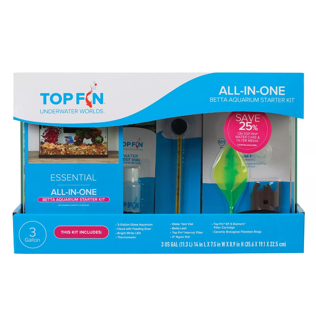 Top Fin All-In-One Betta Aquarium Starter Kit - 3 Gallon