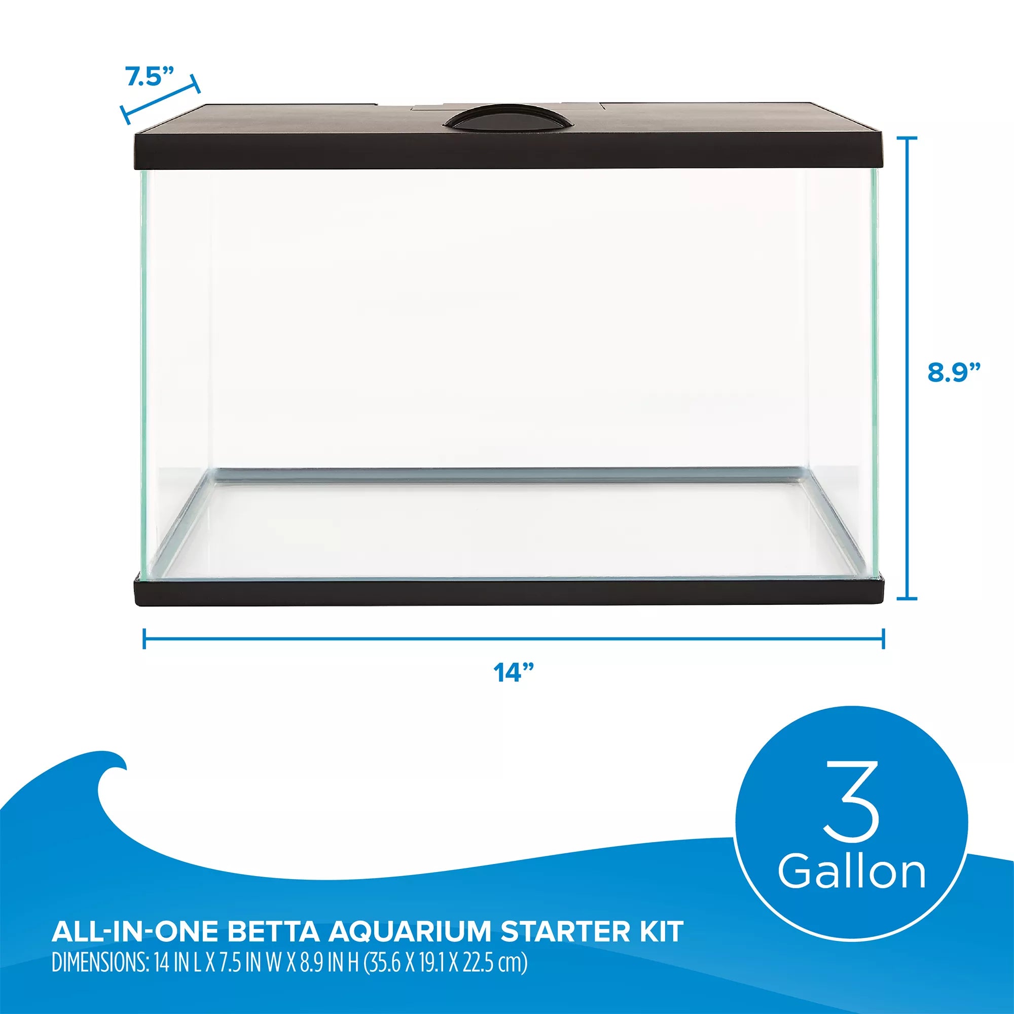 Top Fin All-In-One Betta Aquarium Starter Kit - 3 Gallon
