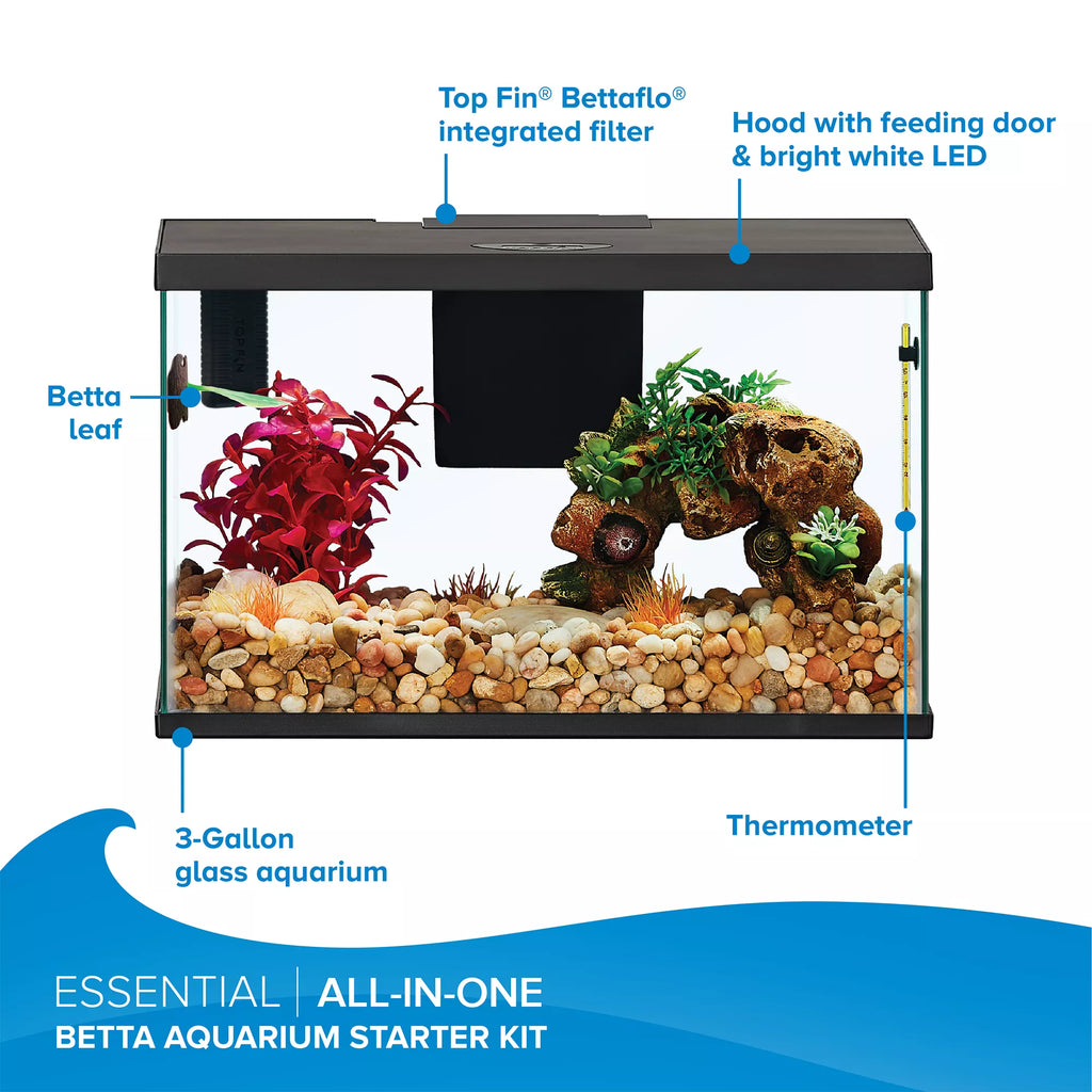 Top Fin All-In-One Betta Aquarium Starter Kit - 3 Gallon
