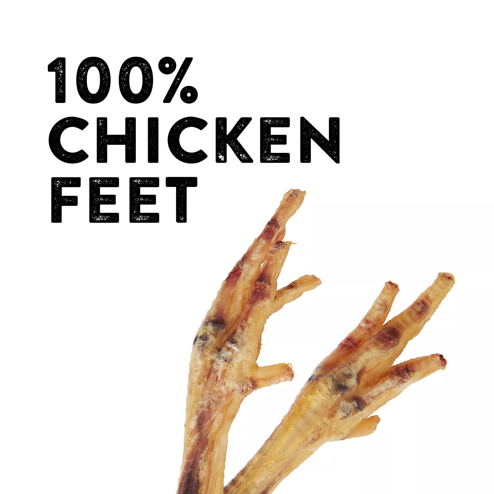 Dentley's Exotics Chicken Feet Dog Chews - Chicken