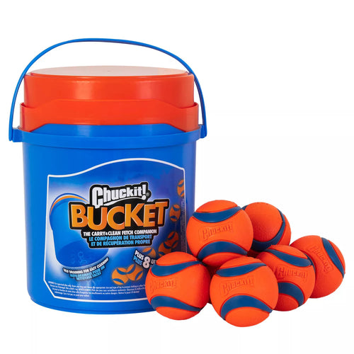 Chuckit! Bucket with 8 Utra Ballls Dog Toy