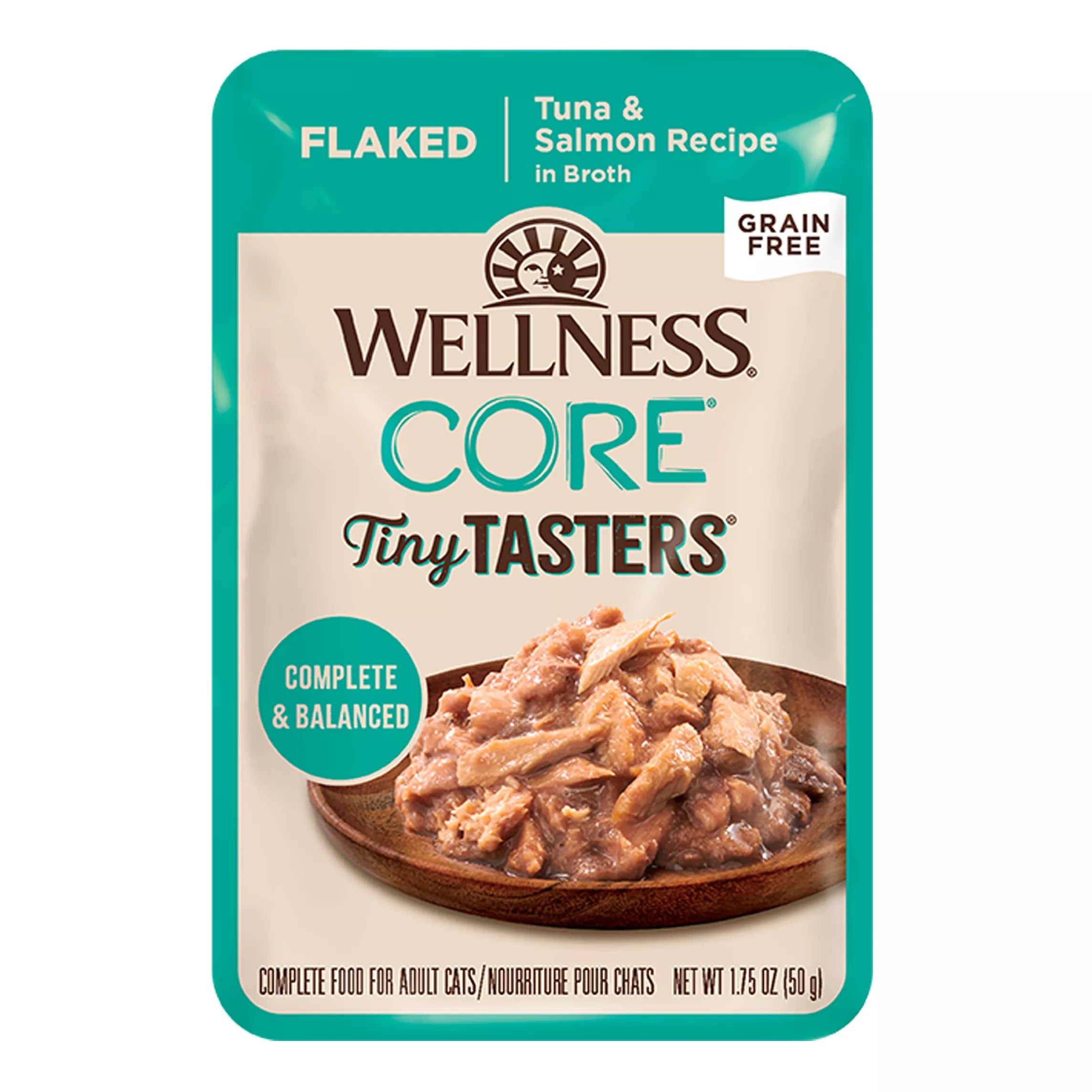 Wellness CORE Tiny Tasters All Stages Flaked Wet Cat Food Topper - 1.75 oz, Natural Pet Food, Grain-Free Pet Food