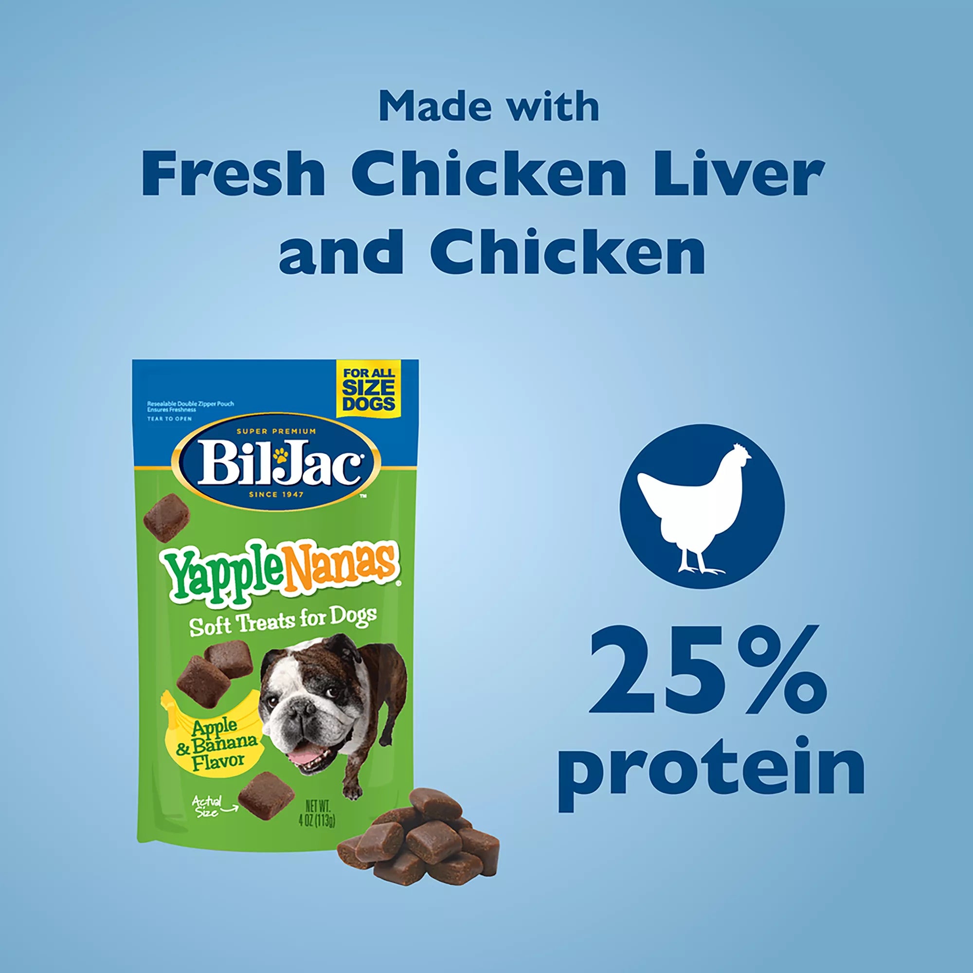 Bil-Jac YappleNanas Soft Dog Treats - Apple & Banana