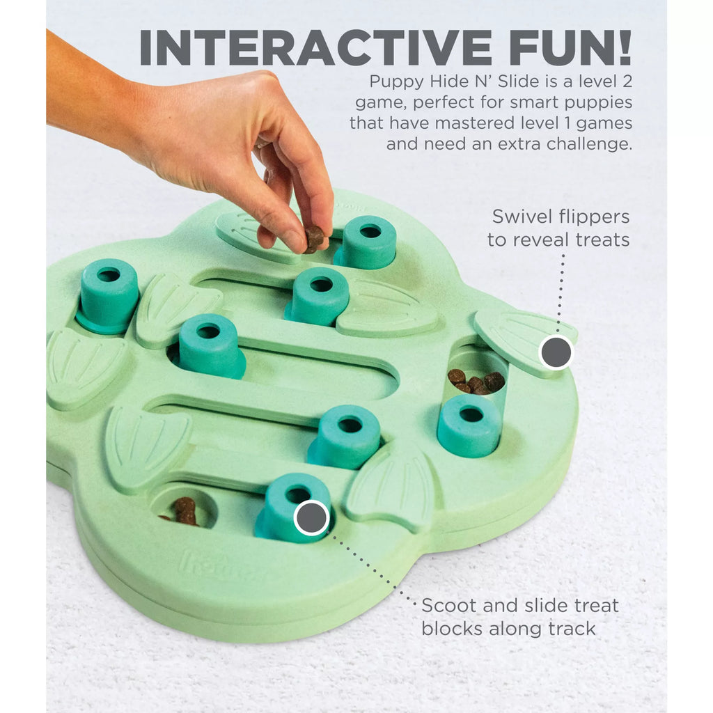 Nina Ottosson Outward Hound Puppy Hide N' Slide Interactive Treat Puzzle Dog Toy