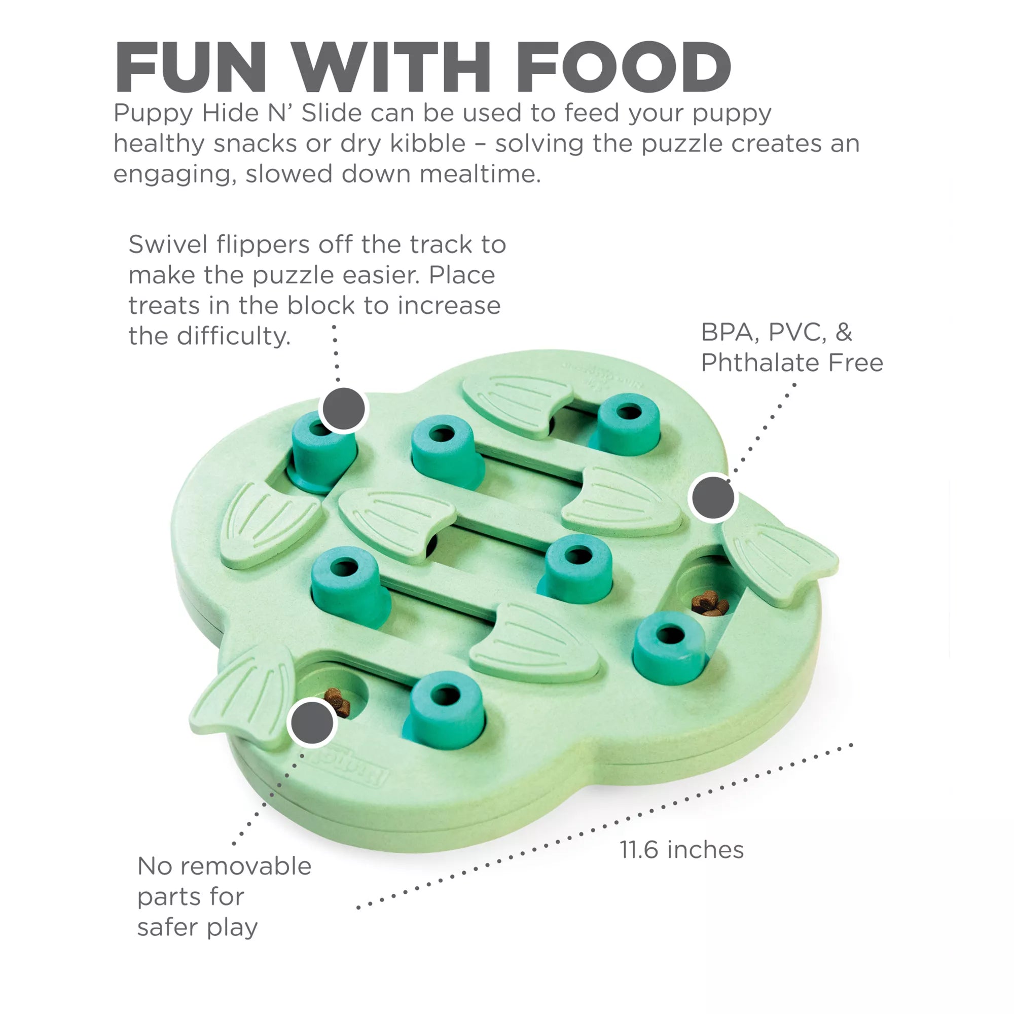 Nina Ottosson Outward Hound Puppy Hide N' Slide Interactive Treat Puzzle Dog Toy