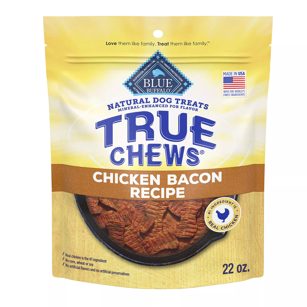 True Chews All Life Stages Jerky Dog Treats - Natural Pet Food, Chicken & Bacon