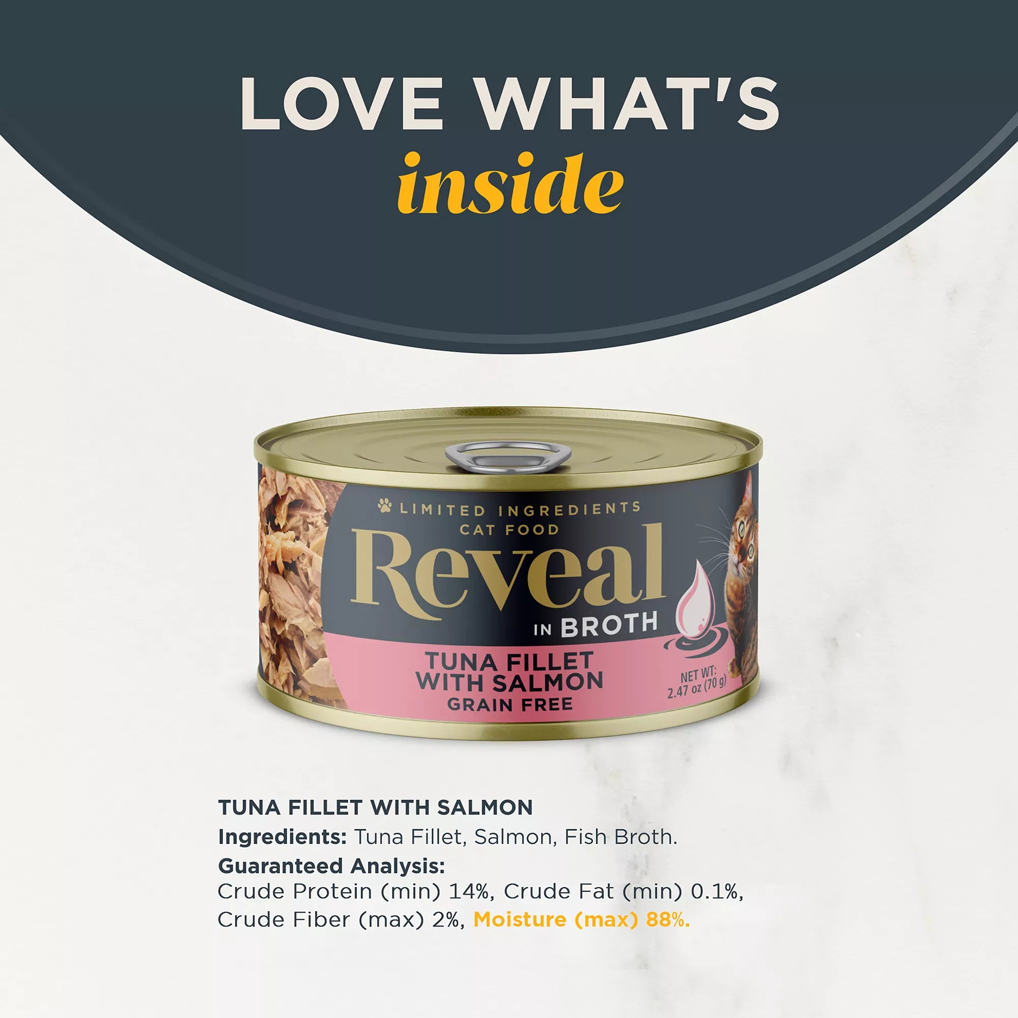 Reveal All Life Stage Wet Cat Food in Broth - 2.47 Oz, Limited Ingredient, Grain-Free Pet Food