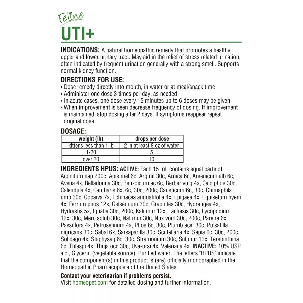 HomeoPet UTI+ Urinary Tract Infection
