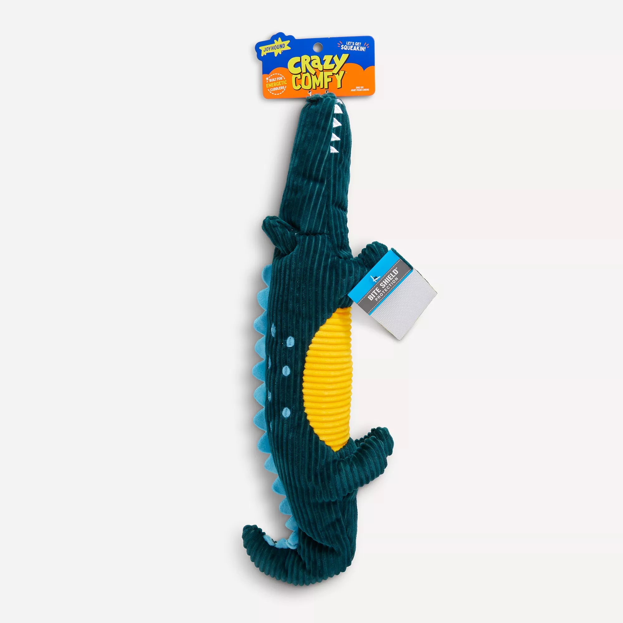 Joyhound Bite Shield Protection Plush Crocodile Dog Toy - Squeaker, Crinkle
