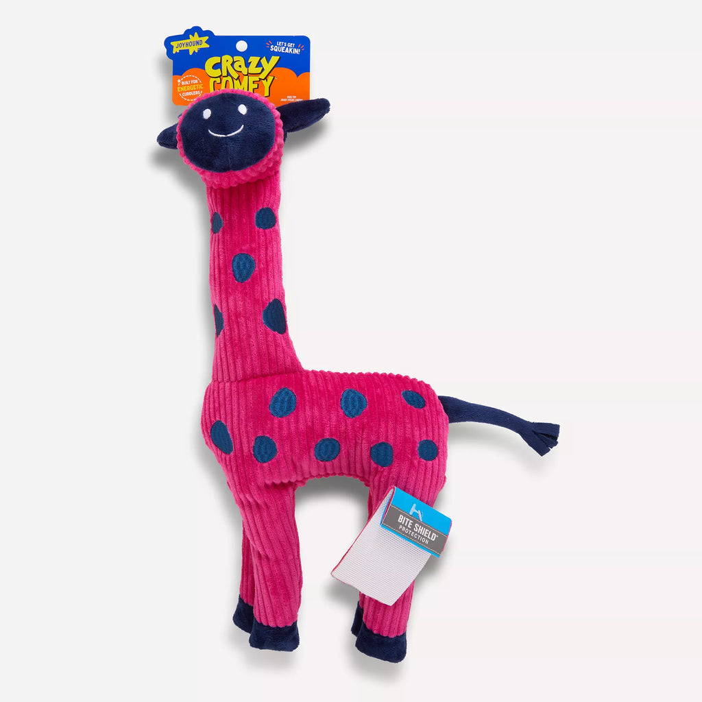 Joyhound Bite Shield Protection Plush Giraffe Dog Toy - Squeaker, Crinkle