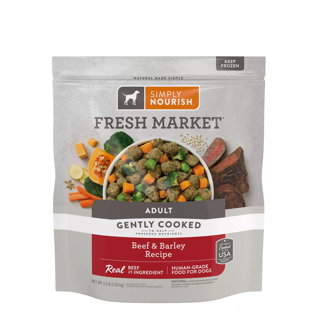 Simply Nourish Fresh Market Adult Frozen Dog Food - Beef & Barley