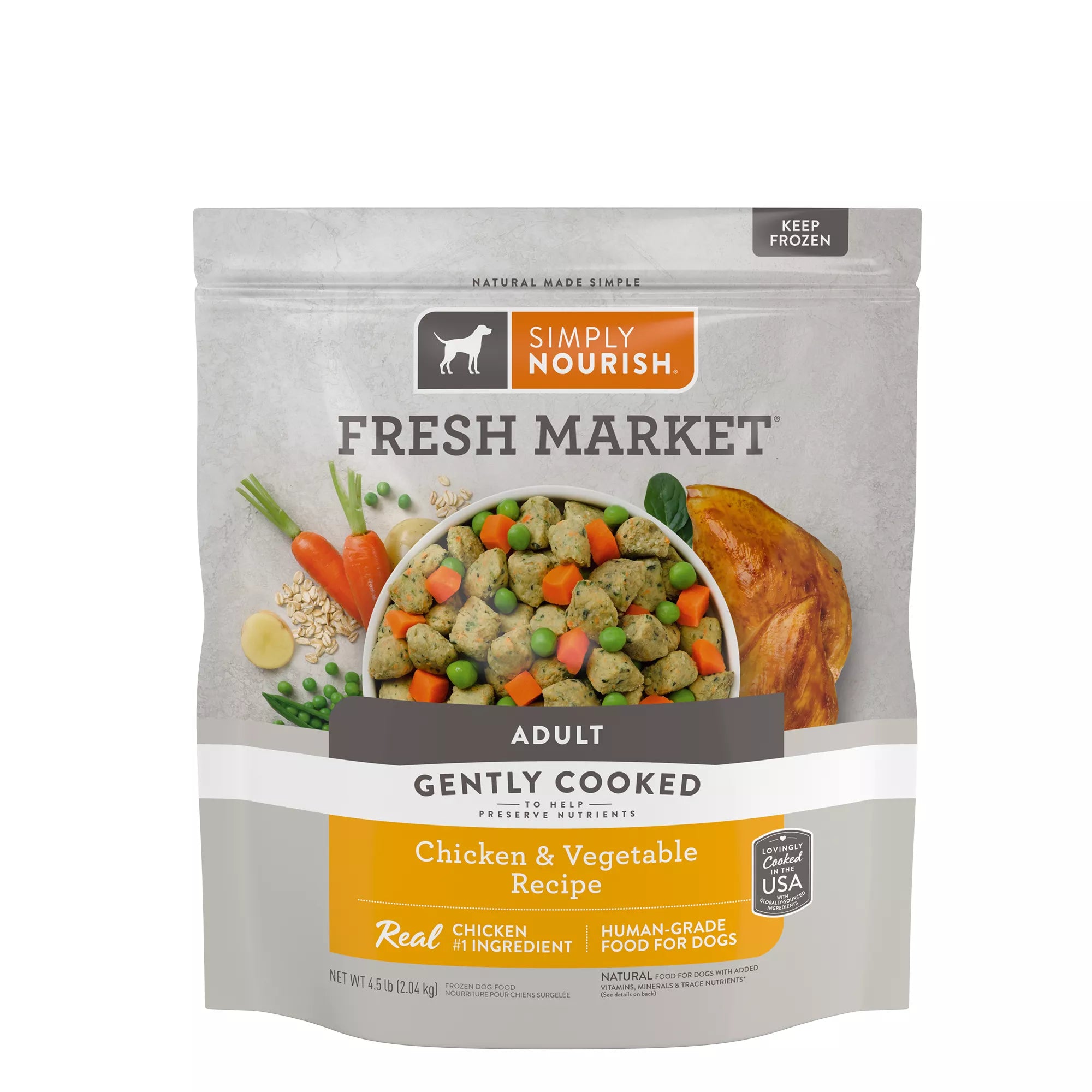 Simply Nourish Fresh Market Adult Frozen Dog Food - Chicken & Vegetable