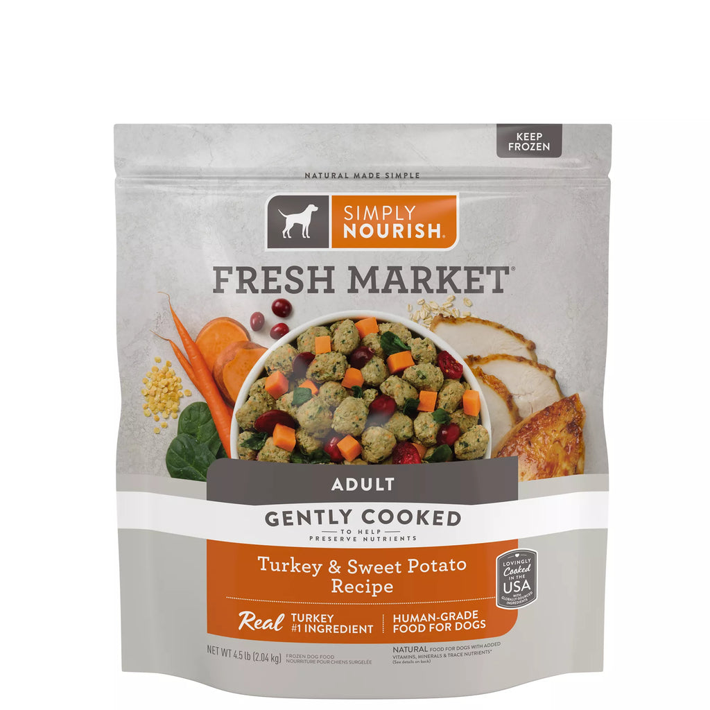 Simply Nourish Fresh Market Adult Frozen Dog Food - Turkey & Sweet Potato
