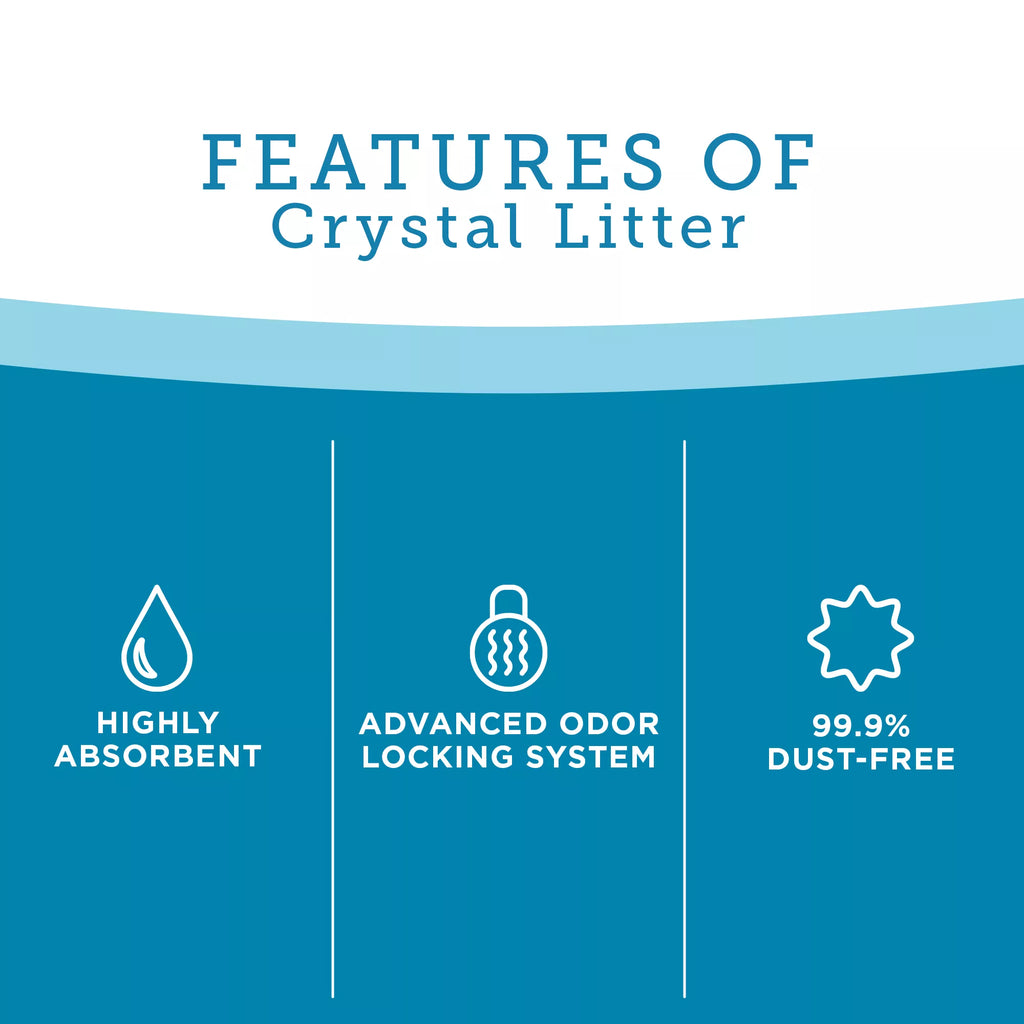 ExquisiCat Crystals Multi-Cat Silica Cat Litter - Summer Breeze Scented, Low Dust Litter
